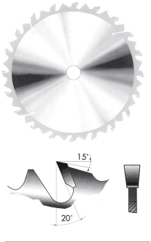 Holzkraft Hartmetall-Kreissägeblatt grobe Schnittgüte KSB-LF 505/40 HM