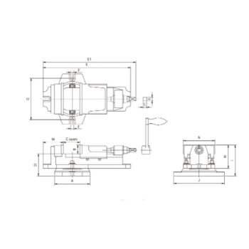 ELMAG PROFI-Maschinenschraubstock 8"