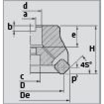 ELMAG Planfräser 45° DM 40mm
