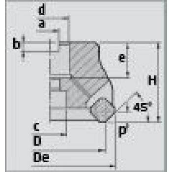 ELMAG Planfräser 45° DM 50mm