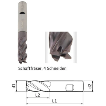 ELMAG Schaftfräser DM 11mm, 4-Schneiden