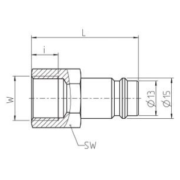 ELMAG Stahlstecknippel JWL Serie 600, DN 10