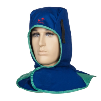 ELMAG Schweißerhaube blau aus feuerfester Baumwolle