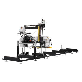 Lumag Maschinen BSW76E PRO Elektro-Blockbandsägewerk Schnitthöheneinstellung elektrisch