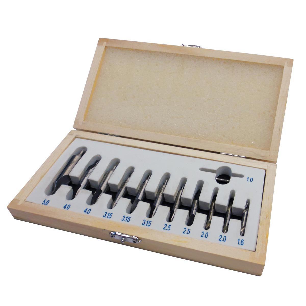 Holzmann Maschinen Zentrierbohrerset 12tlg, 1-5mm, metrisch ZBS12TLG