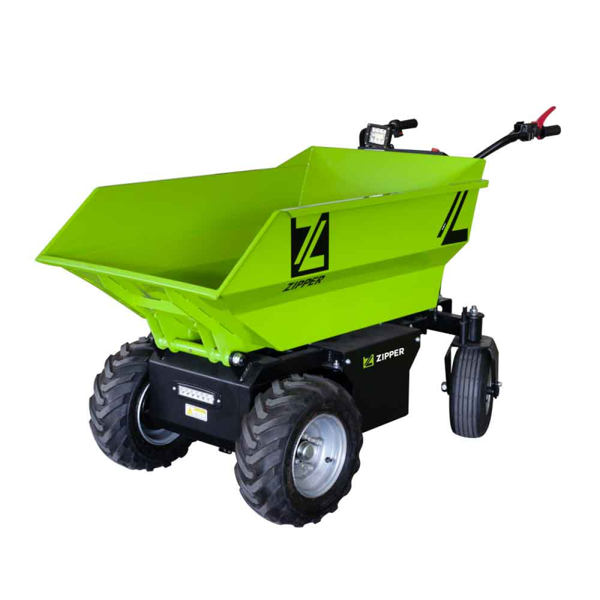 Zipper Maschinen ED500 Elektro Rad-Dumper hydraulisch Kippbar für Pferdebesitzer