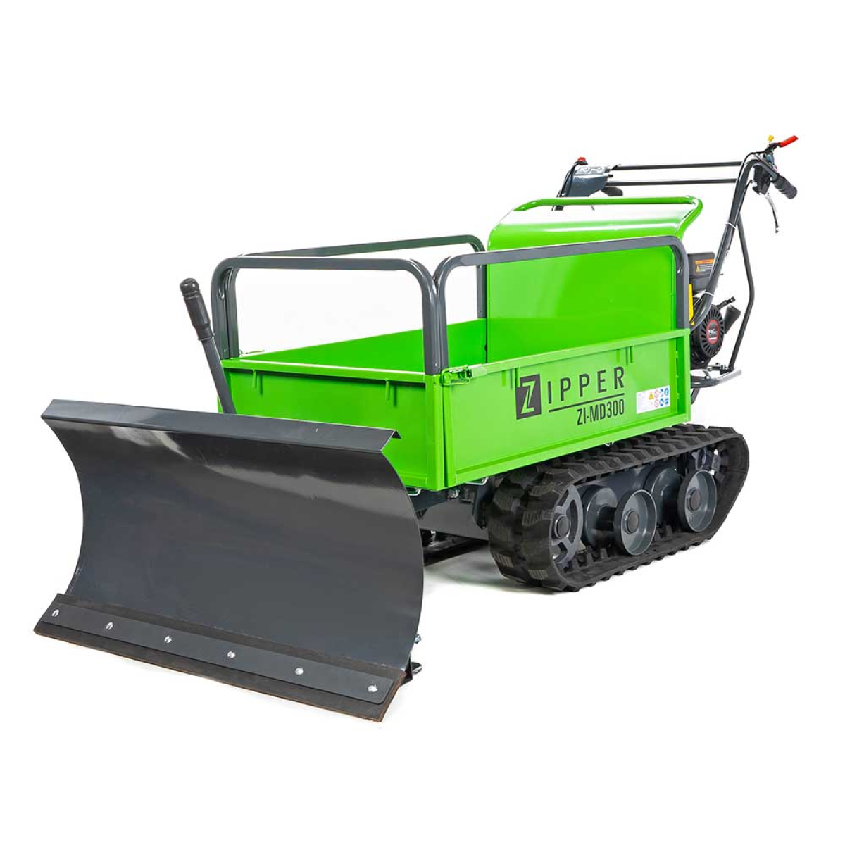 Zipper Maschinen ZI-MD 300 Miniraupendumper inkl. Räumschild Minidumper Schubkarre