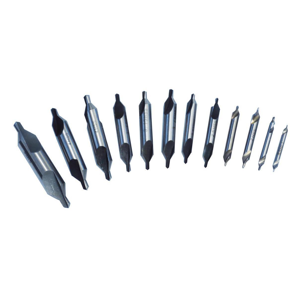 Holzmann Maschinen Zentrierbohrerset 12tlg, 1-5mm, metrisch ZBS12TLG
