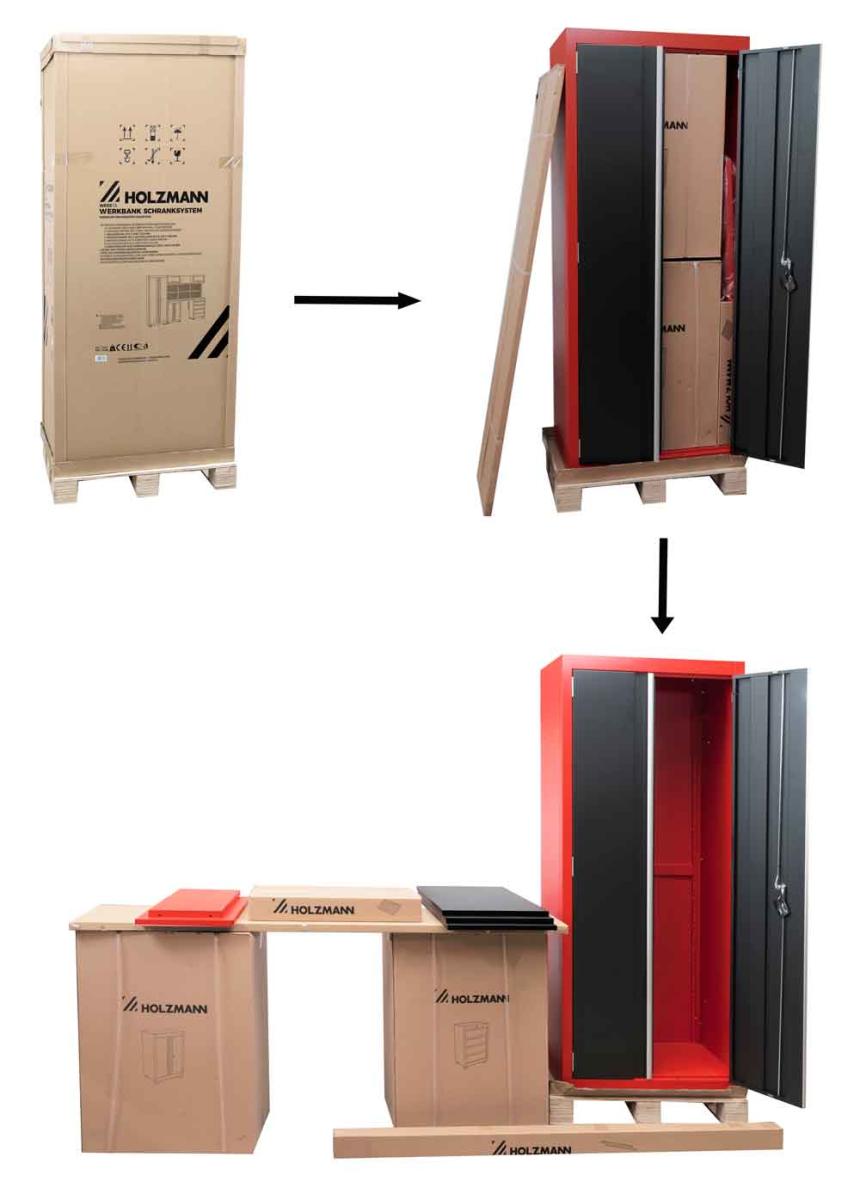 Holzmann Maschinen Werkbank Schranksystem WESS13