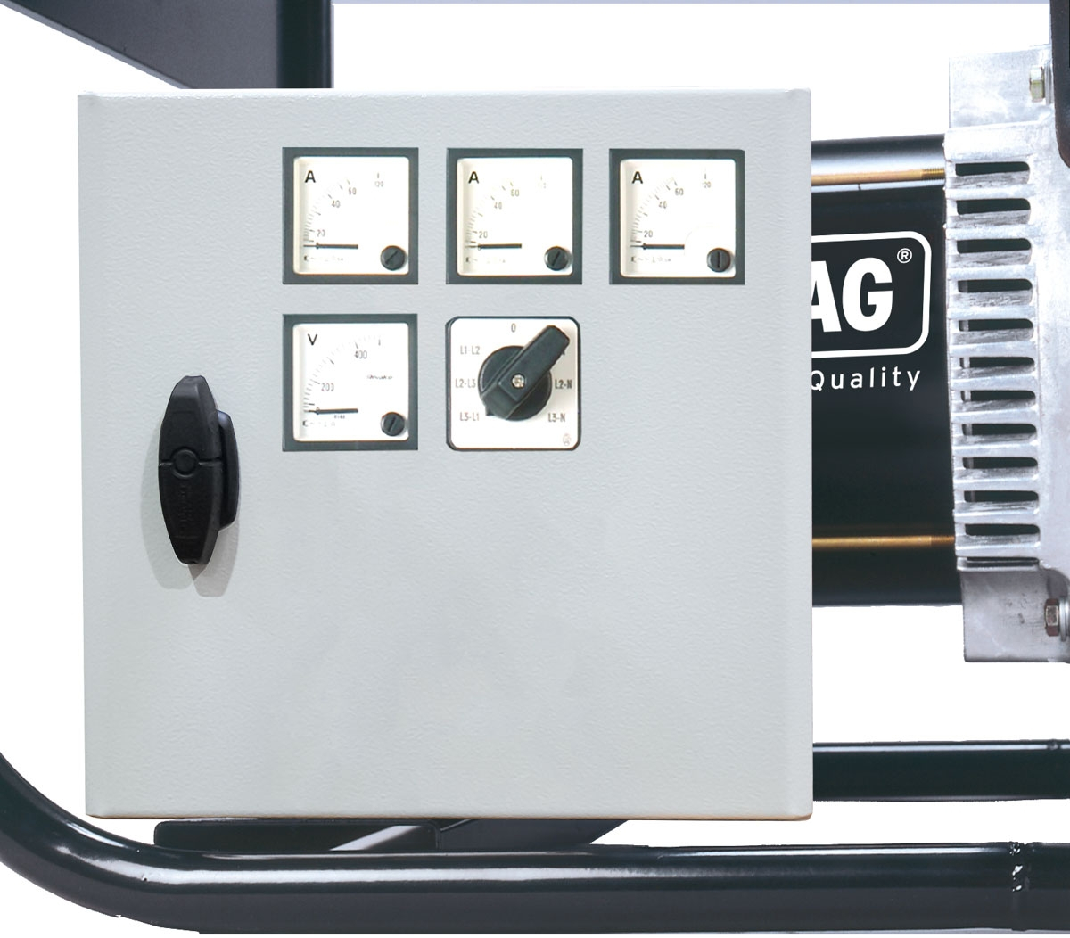 ELMAG Spannungs- und 3xStromstärkemessgerät mit Umschalter 3x400Volt