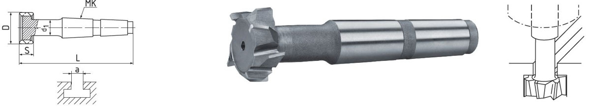 ELMAG HSS T-Nutenfräser mit Morsekegel DIN 851