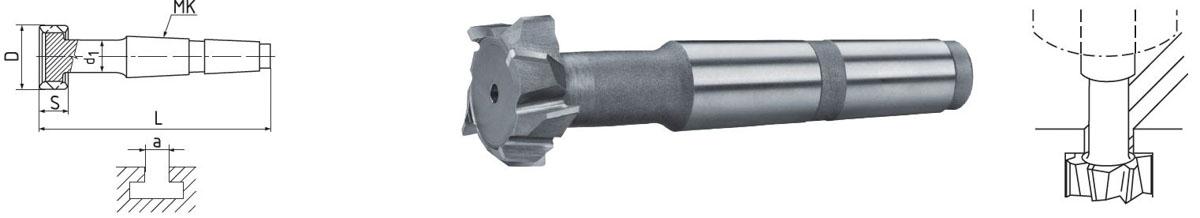 ELMAG HSS T-Nutenfräser mit Morsekegel DIN 851