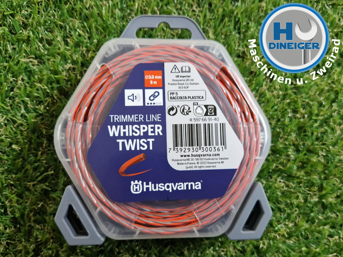 597669140 Husqvarna Trimmerf Whisper-Twist 3,0mm 9 m Mähfaden Trimmerfaden