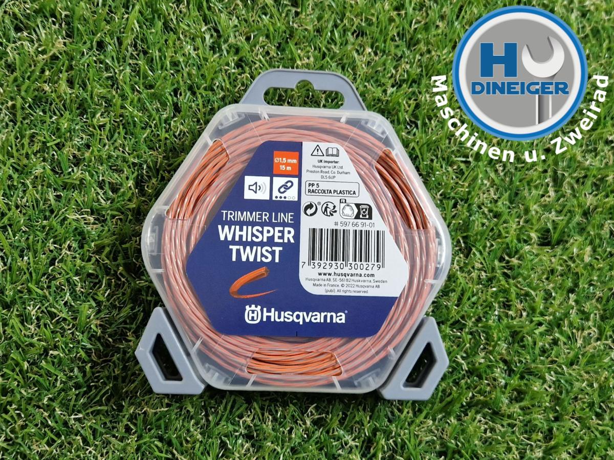 597669101 Husqvarna Trimmerf Whisper-Twist 1,5mm 15 m Trimmerfaden Faden Mähen Gras