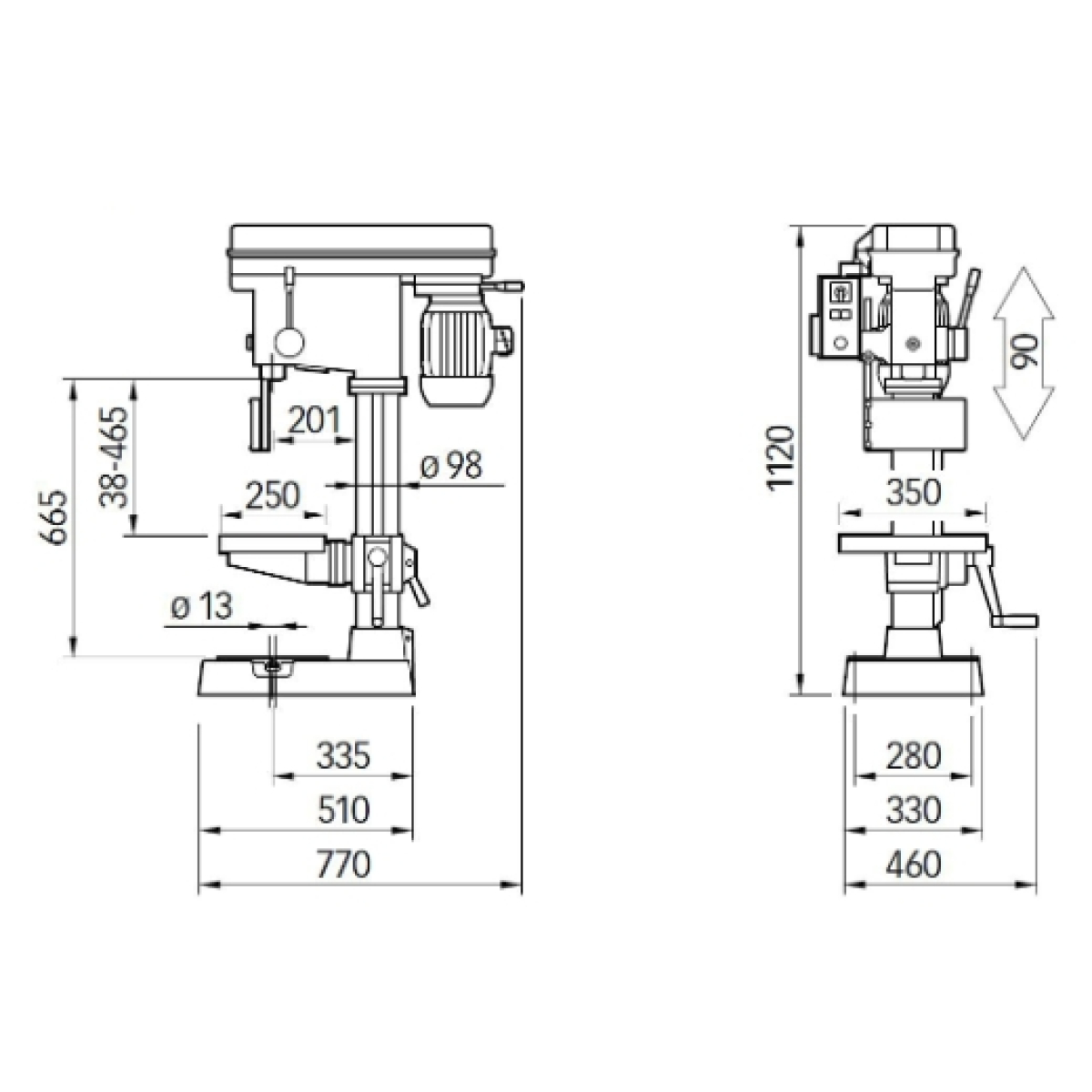 ELMAG PREMIUM Highspeed-Tischbohrmaschine
