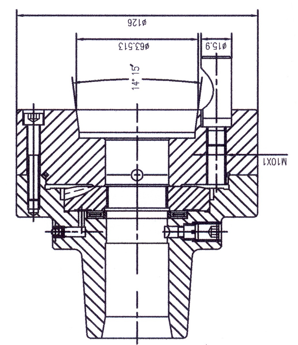 22-1095 Bernardo Spannmittel für Werkzeuge Spannzangenfutter 5C mit Aufnahme D1-4