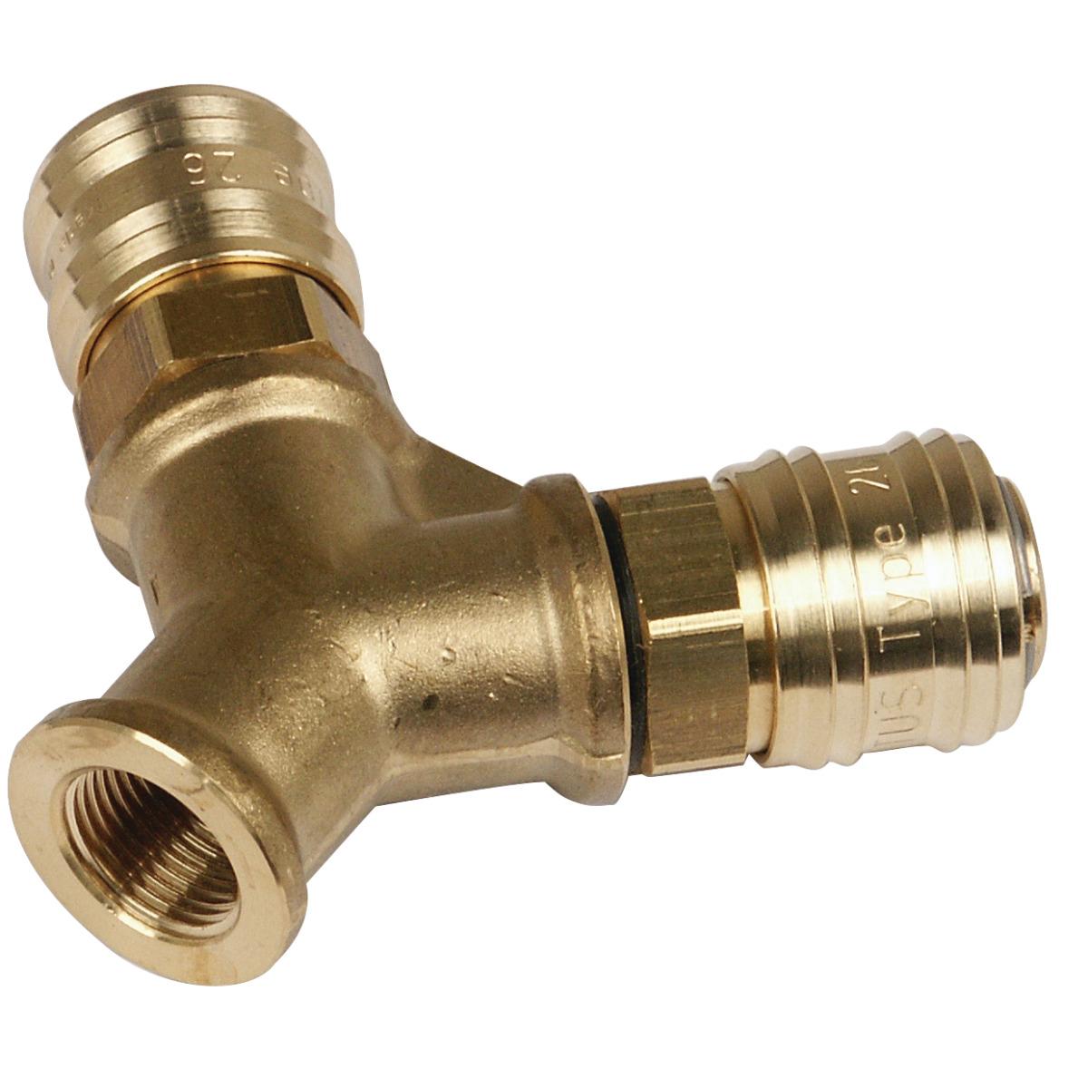 Aircraft Verteiler  2 x 3/8" mit Kupplung (Kartonverpackung)