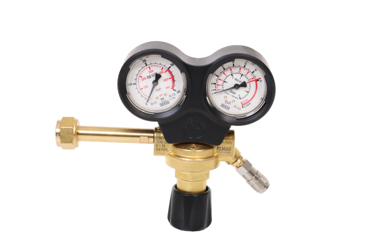 ELMAG Druckregler "Argon/Co2/Mischgas", "MAXY+QUICK FIT+HOSE CONNECTOR"