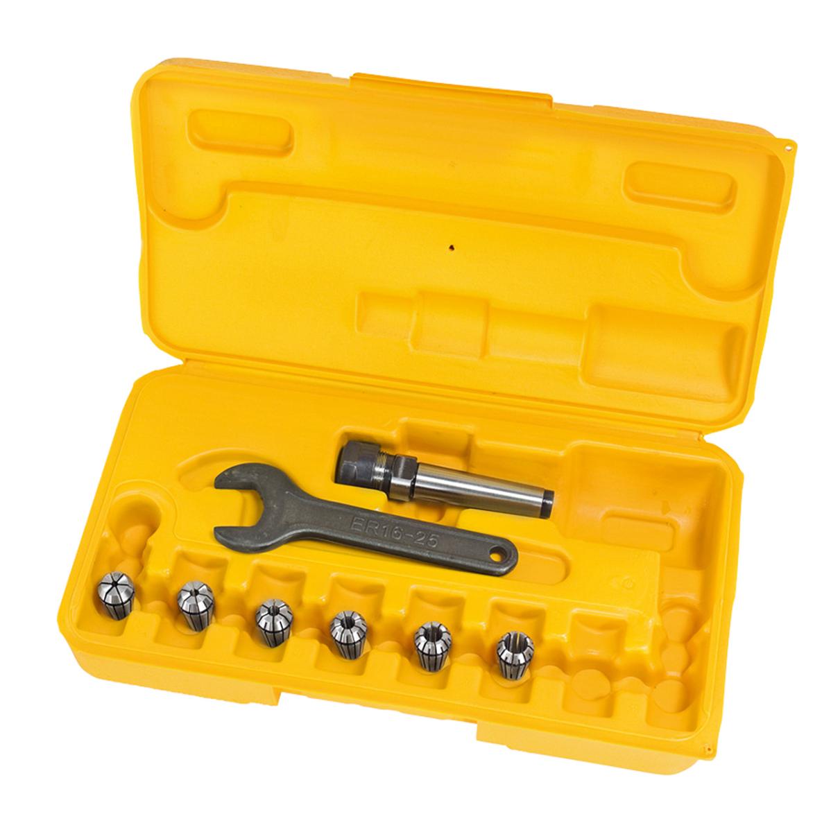 26-1001 Bernardo Spannmittel für Werkzeuge Fräser-Spannzangenfutter-Set ER 16, MK 2, 3 - 10 mm