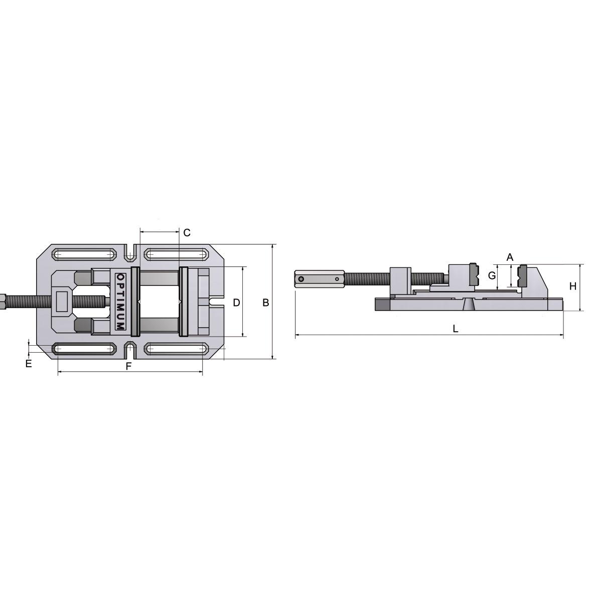 Optimum Maschinenschraubstock  BSI 100