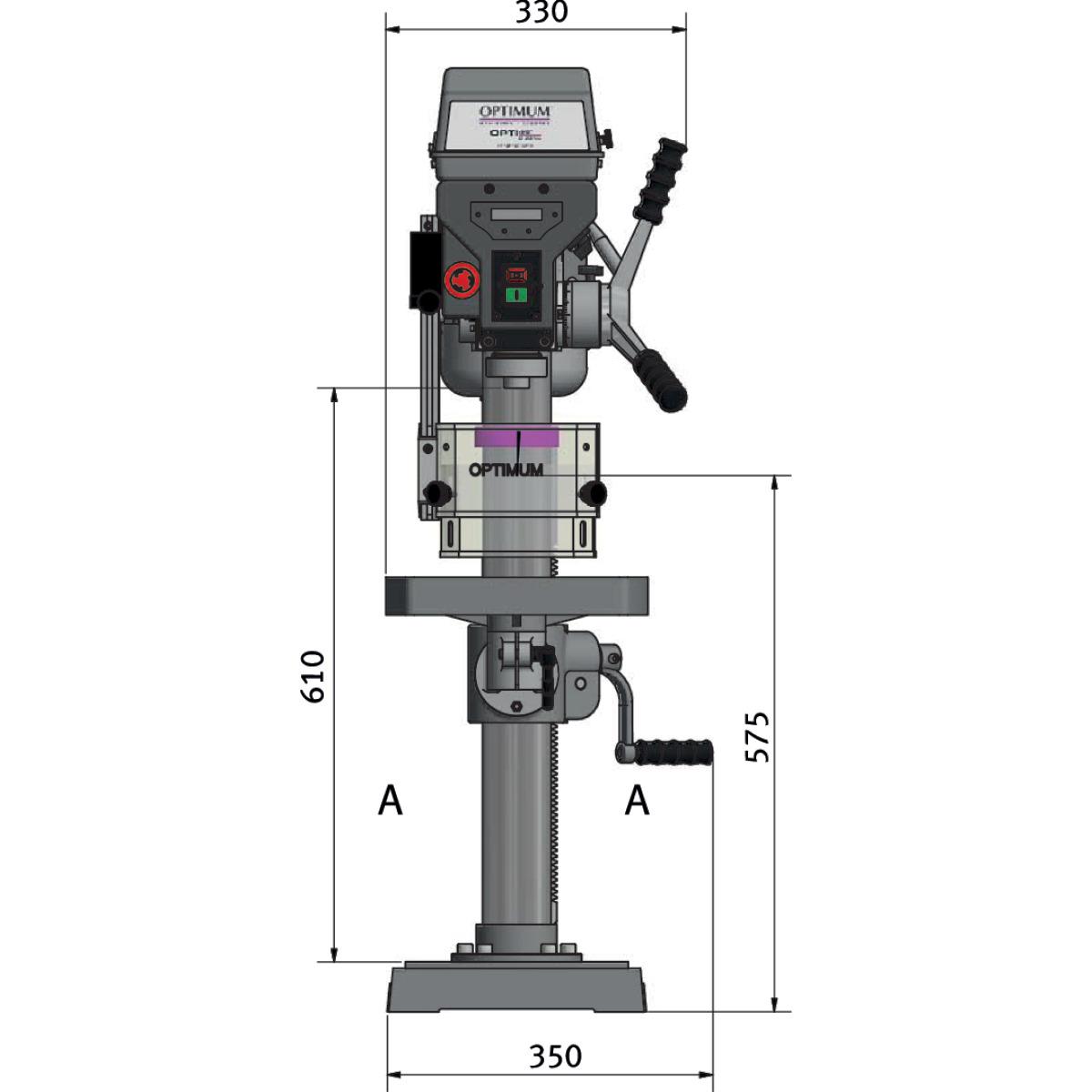 Optimum Tischbohrmaschine OPTIdrill D 23Pro (400 V) Aktions Set