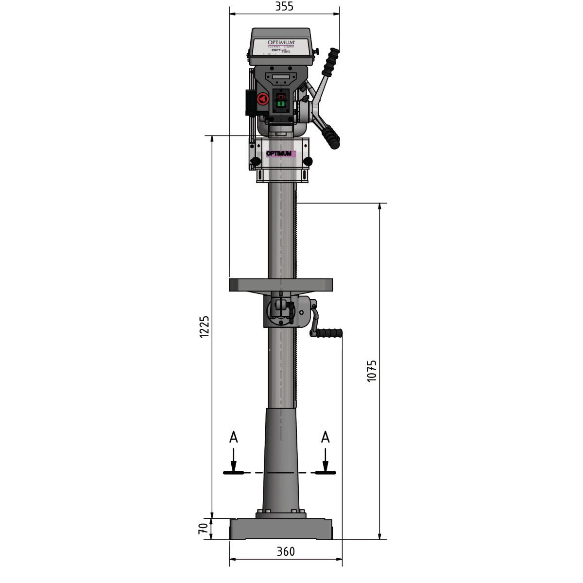 Optimum Säulenbohrmaschine OPTIdrill D 26Pro Aktions Set