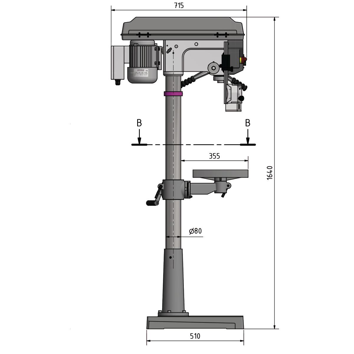 Optimum Säulenbohrmaschine OPTIdrill D 26Pro Aktions Set