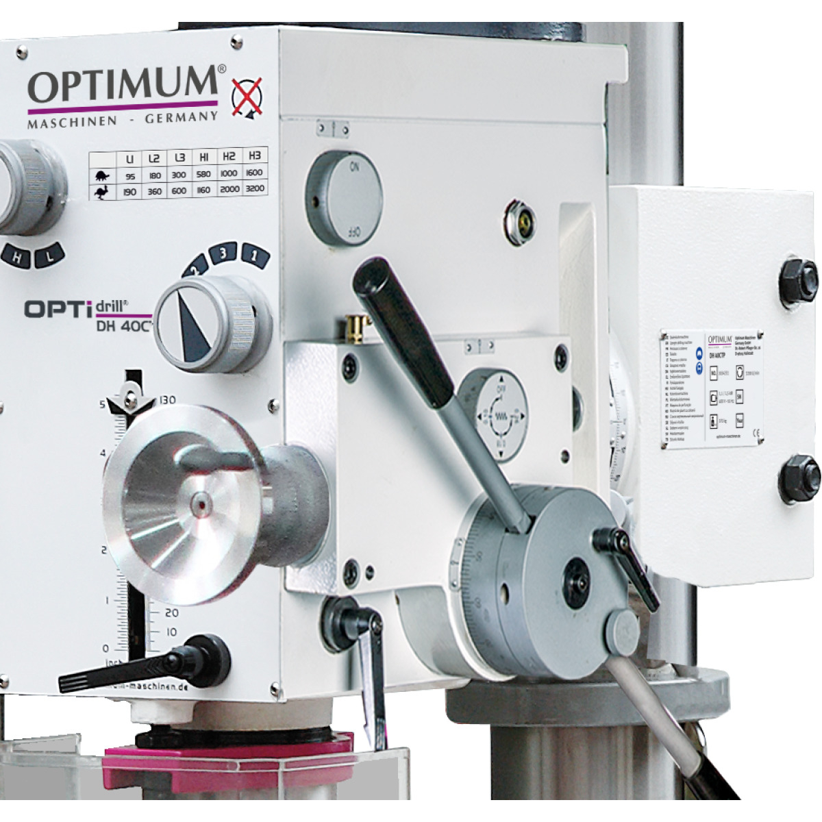 Optimum Säulen-Getriebebohrmaschine mit Kreuztisch OPTIdrill DH 40CTP