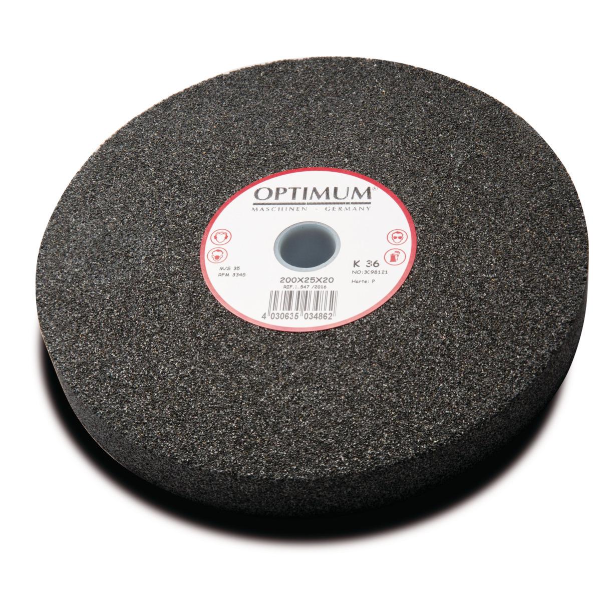 Optimum Normalkorund-Schleifscheibe  Ø 250 x 30 Ø 25 mm, K80, Härte M