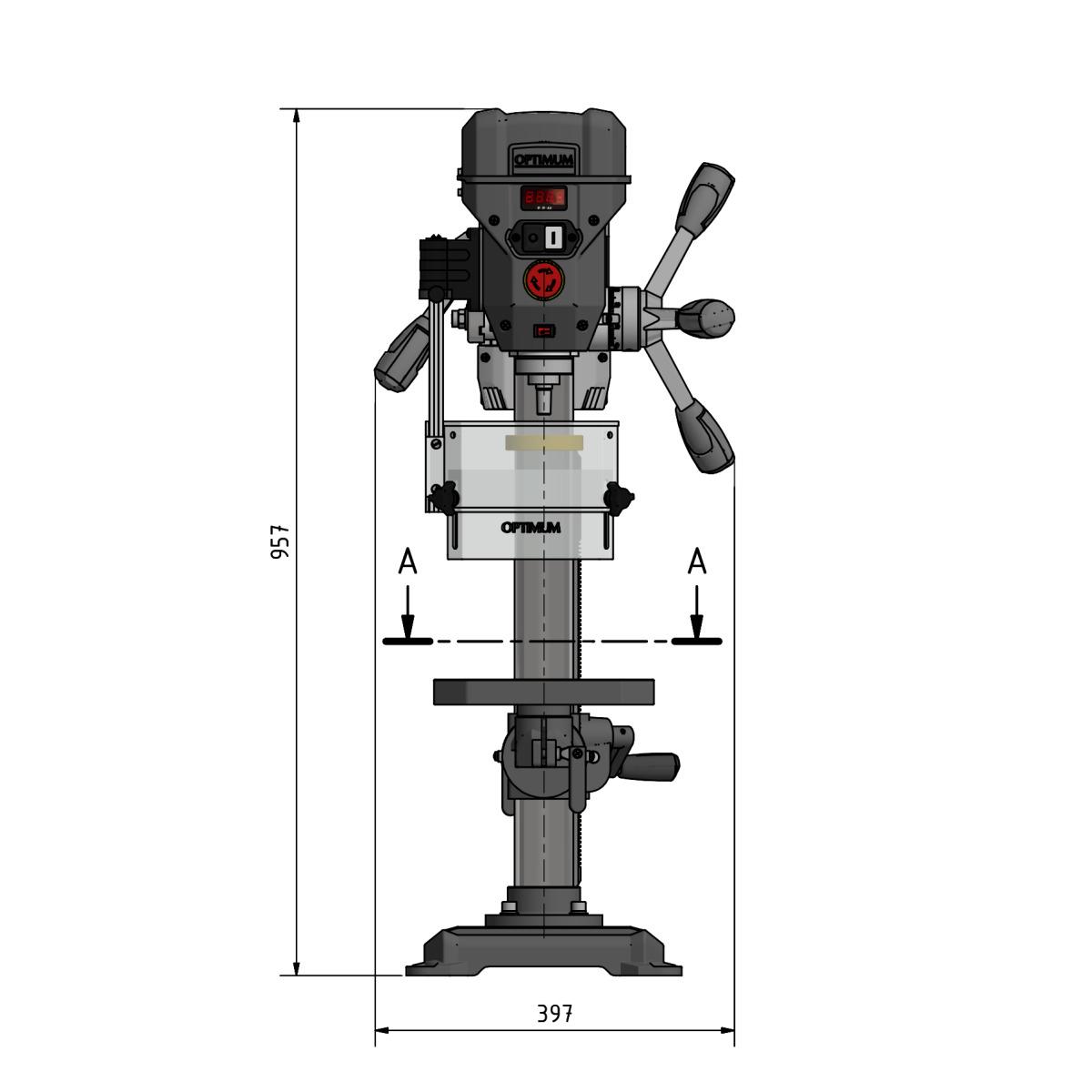 Optimum Tischbohrmaschine OPTIdrill DQ 20V