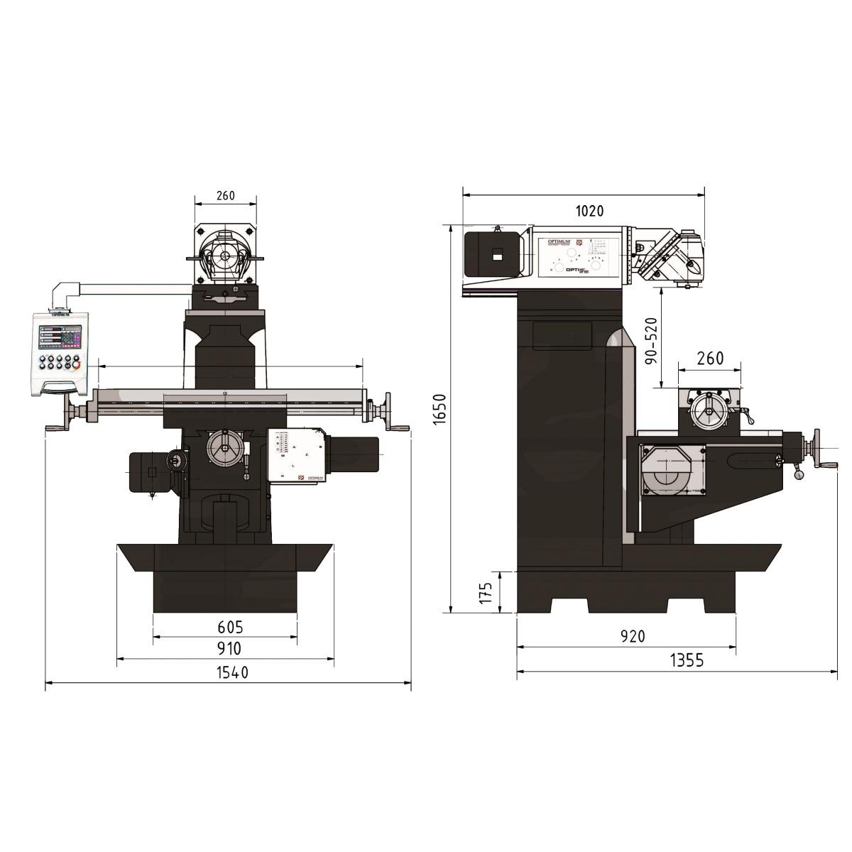 Optimum Universalfräsmaschine OPTImill MT 130S