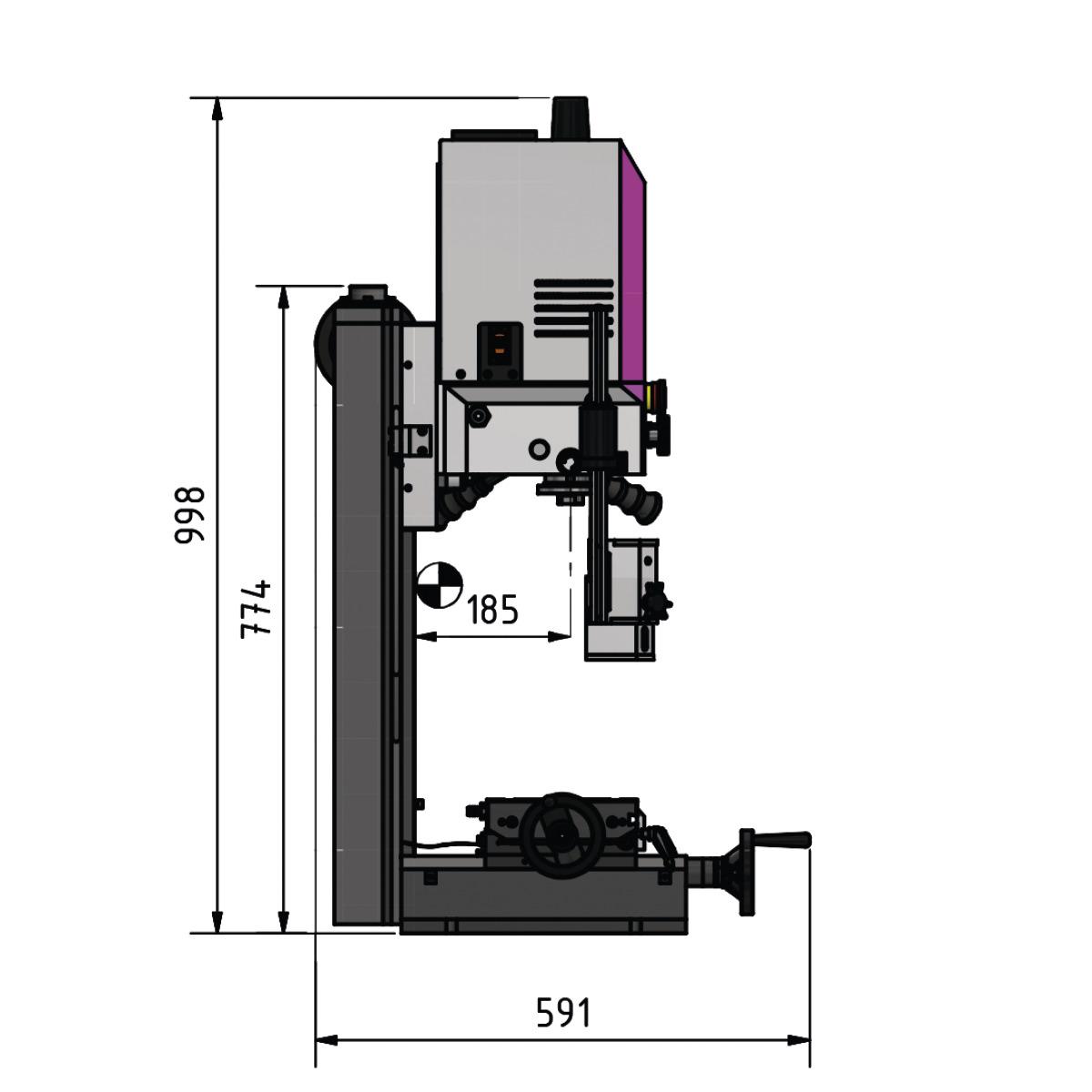 Optimum Bohr-Fräsmaschine OPTImill MH 2DV