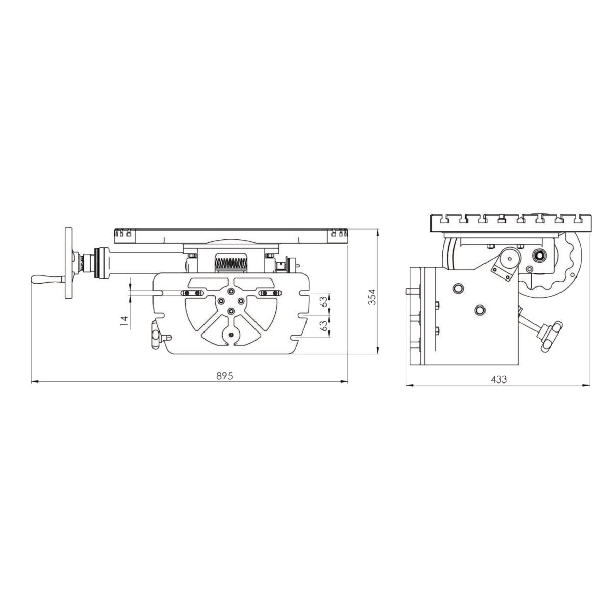 Optimum Winkeltisch  375 x 660 mm