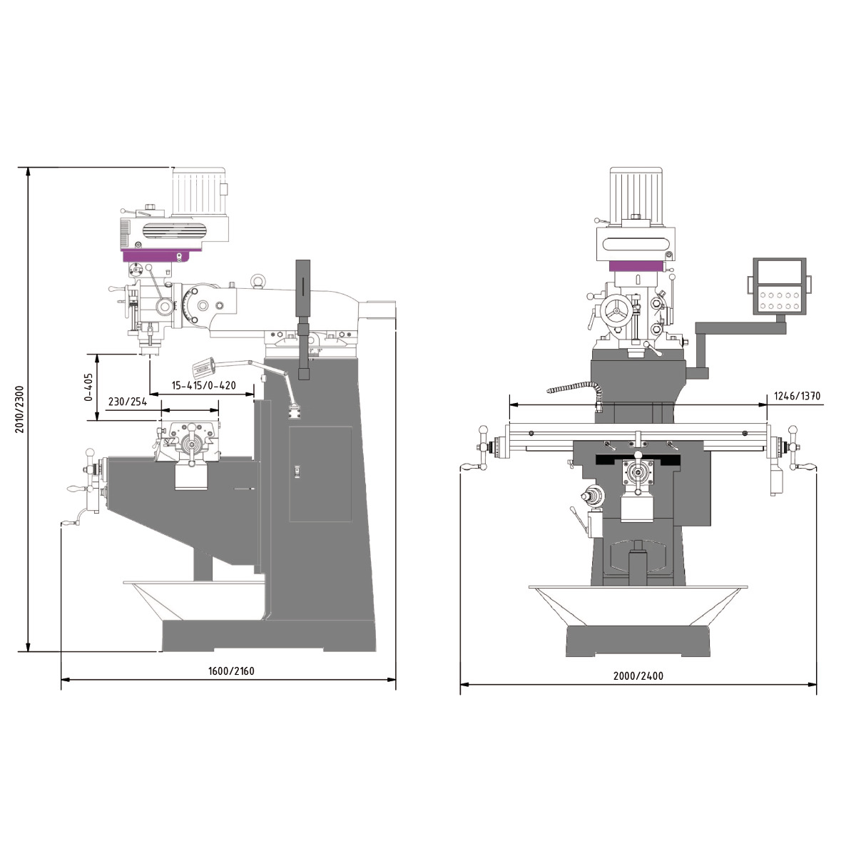 Optimum Bohr-Fräsmaschine OPTImill MF 4-B