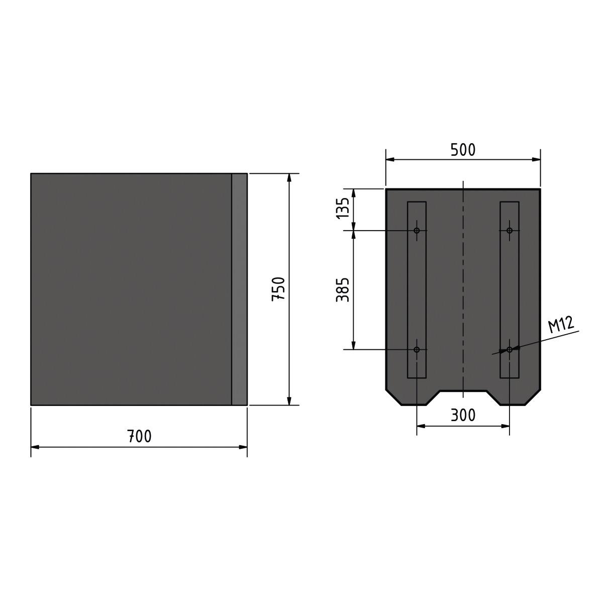 Optimum Maschinenunterbau  MSM 2 700 x 550 x 750 mm