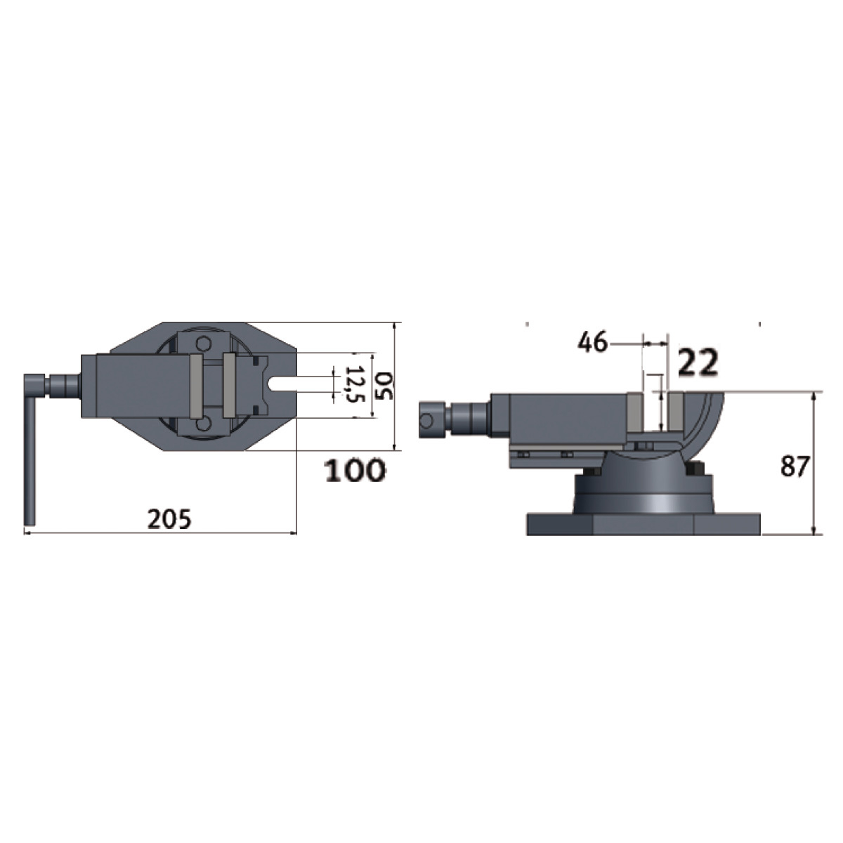Optimum Zweiachsenschraubstock  ZAS 50
