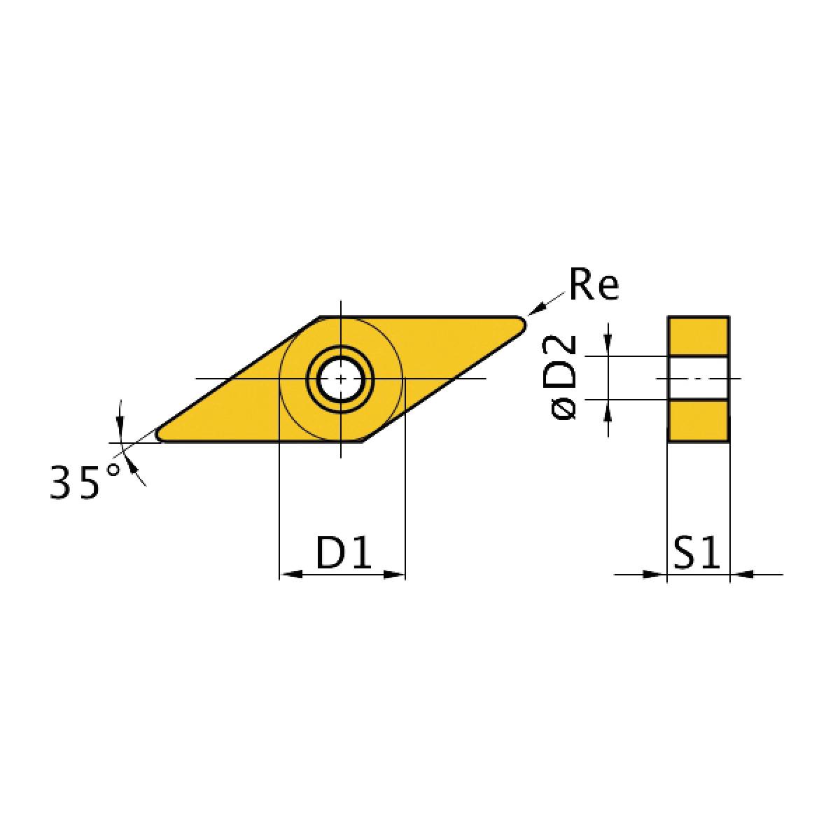 Optimum HM-Ersatzwendeplatten  ISO VNMG160408