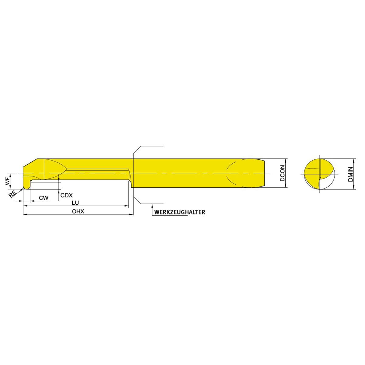 Optimum Nutenstecheinsatz  Radius rechts NCGR4R-42.15-15x08-YG812