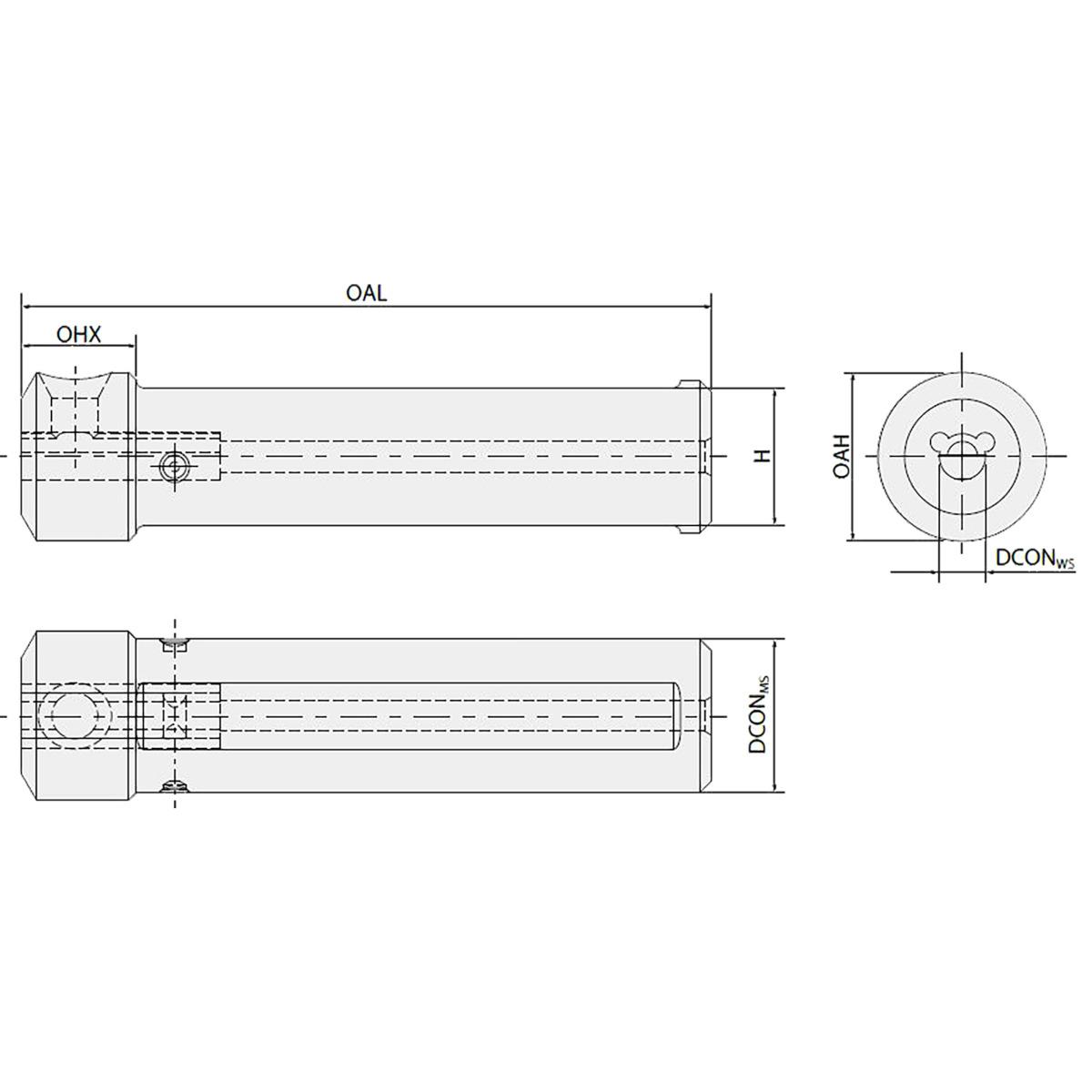 Optimum Bohrstahl  Halter 25 mm - Aufnahme 4 mm