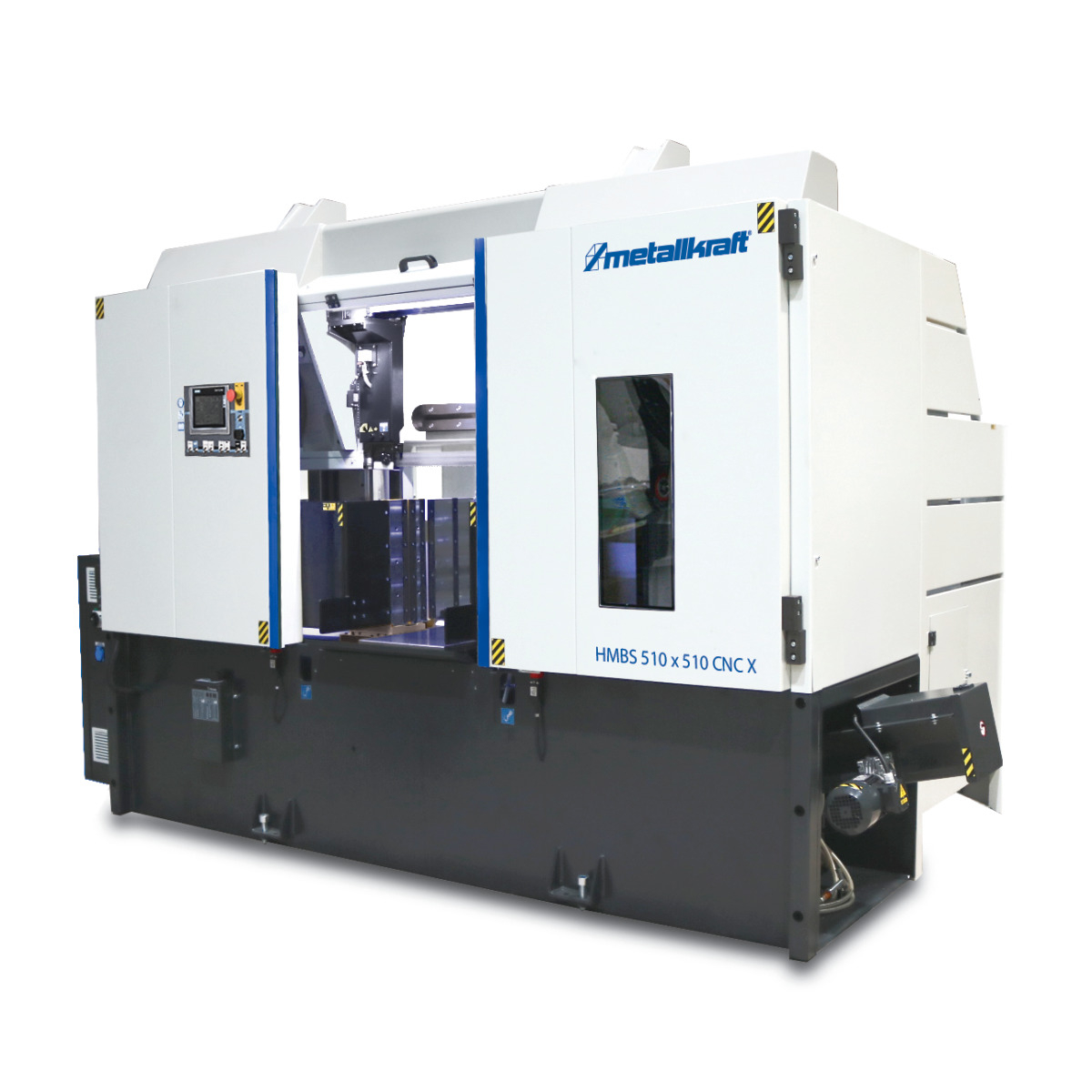 Metallkraft Halbautomatische Zwei-Säulen-Horizontal-Metallbandsäge HMBS 510 x 510 CNC X