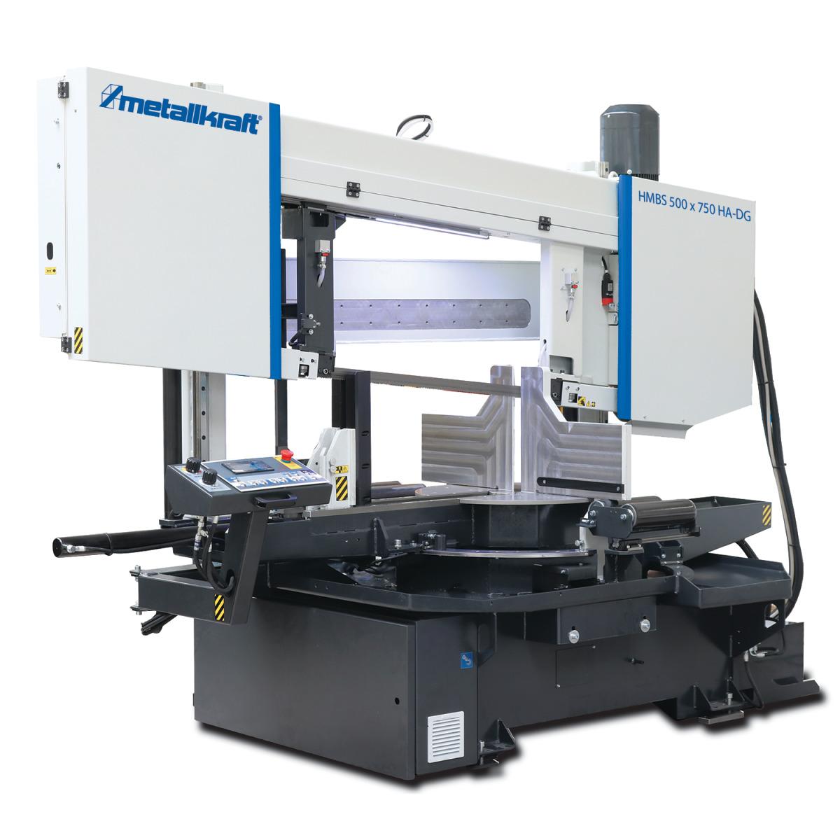 Metallkraft Halbautomatische Zwei-Säulen-Horizontal-Metallbandsäge HMBS 500 x 750 HA-DG X