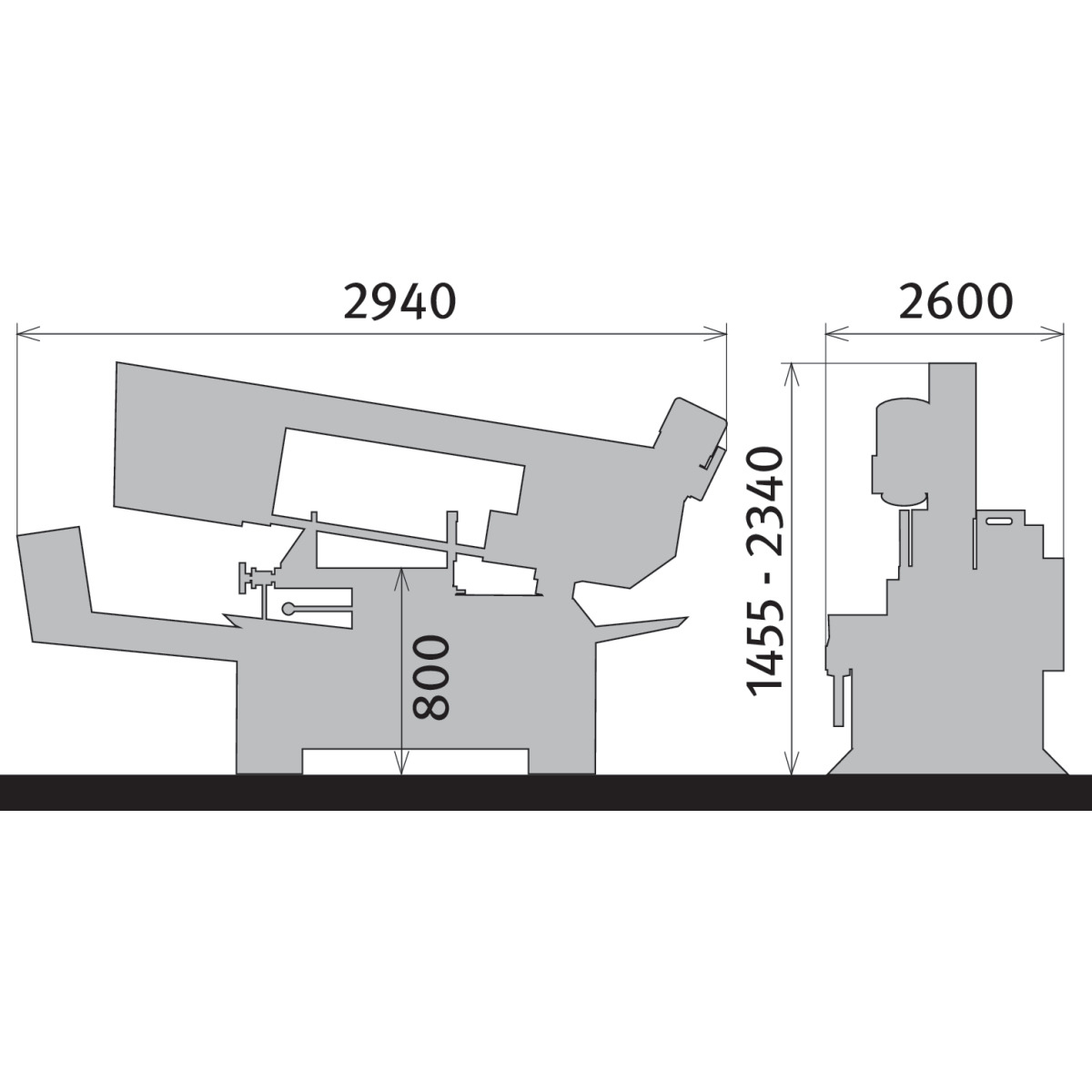 Metallkraft Vollautomatische Schwenkrahmen-Metallbandsäge  BMBS 360x500 CNC-G