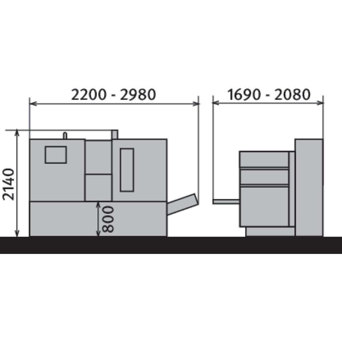 Metallkraft Vollautomatische Zwei-Säulen-Horizontal-Metallbandsäge  HMBS 300 x 300 CNC X