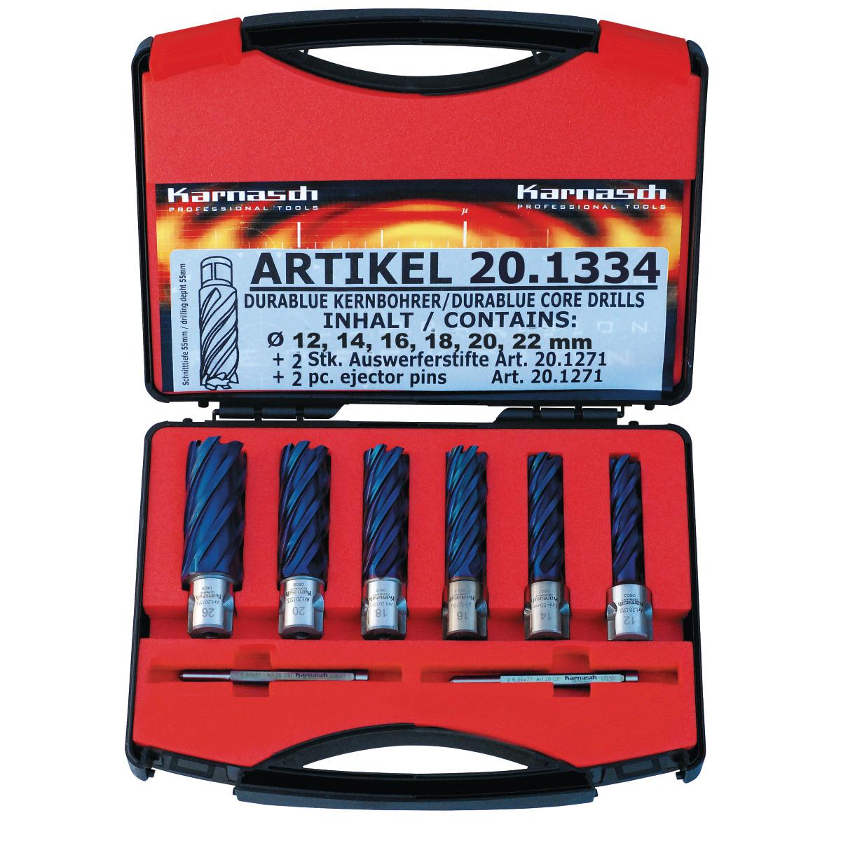 Metallkraft Kernbohrer-Set  BLUE-LINE PRO 55 Weldon