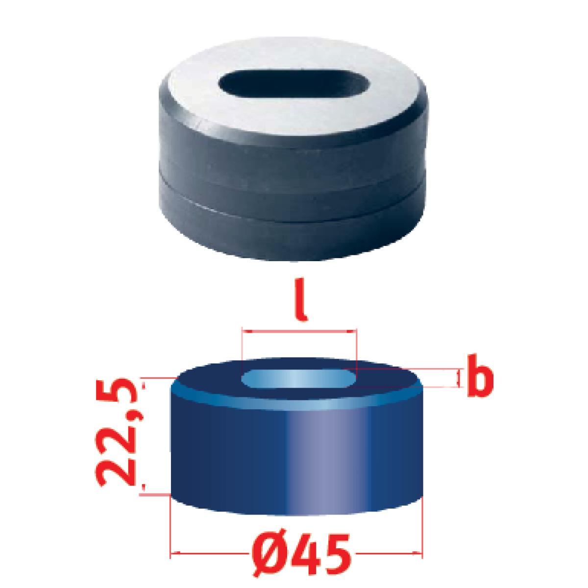 Metallkraft Langlochmatrize  Nr.45 10,5 x 21,0 mm