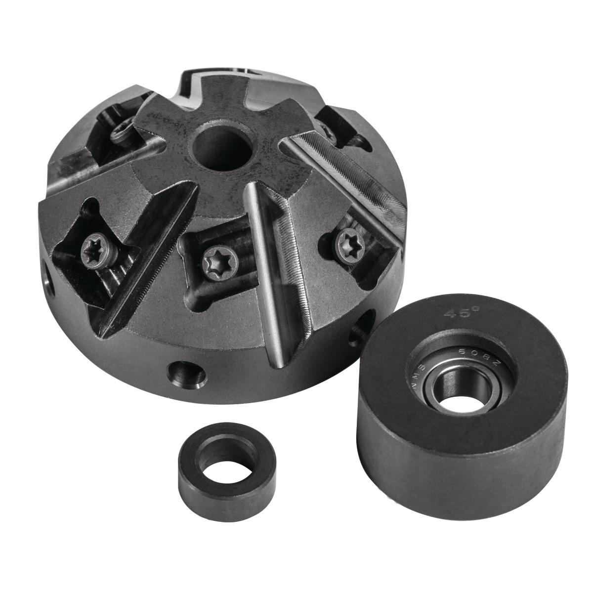 Metallkraft Fräskopf und Führungsrolle  45°