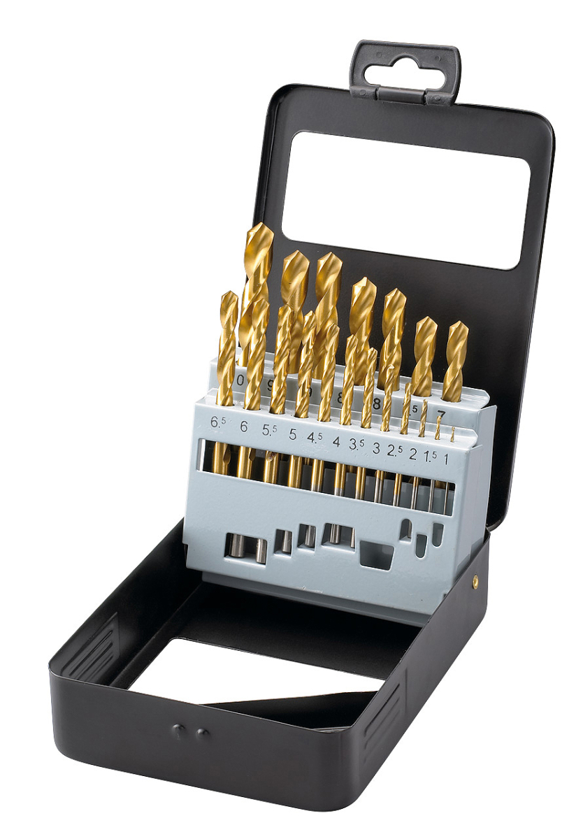 41-1000 Bernardo Zubehör für Bohrmaschinen Spiralbohrer-Set HSS TiN-beschichtet 19-tlg.
