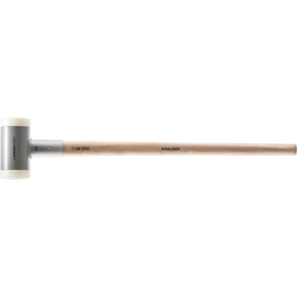 SUPERCRAFT-Vorschlaghammer, rückschlagfrei, mit Hickorystiel, Ø 80 / 4 kg, Nylon