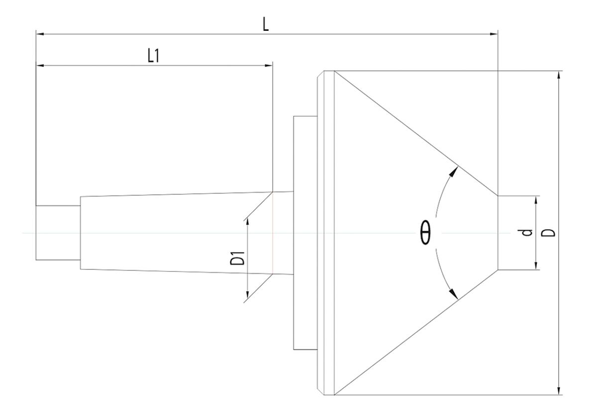 22-1055 Bernardo Körnerspitzen / Zentrierkegel Mitlaufender Zentrierkegel MK 3 / 100 mm