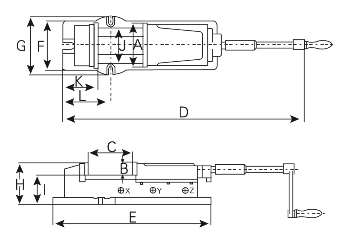 28-2090 Bernardo Schraubstöcke Hydraulischer Maschinenschraubstock VH 150